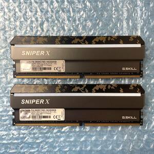 G.SKILL SNIPERX 8GB×2枚 計16GB DDR4-3600 中古 デスクトップ メモリ【DM-899】