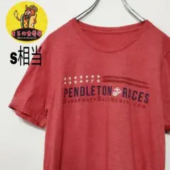 usa古着 PendletonRaces Tシャツ　半袖　S相当　レッド