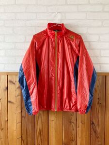 adidas アディダス ナイロンジャケット Sサイズ ジャンパー ブルゾン スポーツウエア ウインドブレーカー 古着 赤 レッド 紺 jacket Y