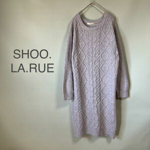 ◎SHOO・LA・RUE シューラルー ニットワンピース ワンピース 長袖ワンピース グレー レディース Lサイズ 秋冬 毛混