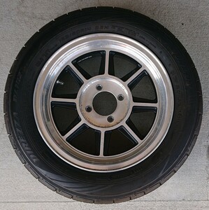 ☆Hayashi 6J 1本 4H PCD100 +20 Racing Street ハヤシ レーシング ストリート 14inch 深リム FF JDM SSR 185/60/14 DUNLOP DIREZZA DZ102