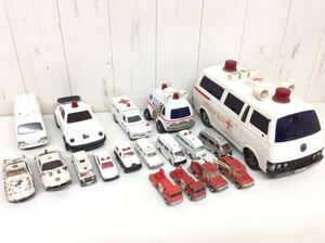 昭和レトロ 【 トミカ 働く車 ミニカー まとめて 】 消防警察車両 中古品 ジャンク品 TOMY TOMICA YONEZAWA ALPS Tonka ナカダ