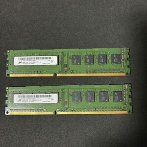 4GB 1Rx8 PC3-12800U-11-11-A1 2枚８GB　PC用メモリ 中古 