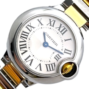 カルティエ Cartier バロン ブルー ドゥ カルティエ 28mm W69007Z3 シルバ K18YG/SS 腕時計 メンズ 中古