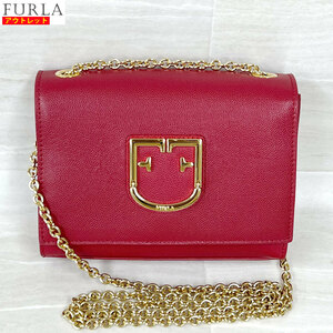 1円～！【70067-2BS】新品・展示処分品　FURLA フルラ ヴィヴァ ショルダーバッグ RUBY レッド系 レザー 本革 クロスボディ BW0313L