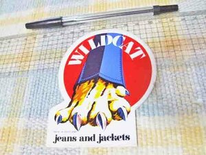 Wildcat Jeans/ワイルドキャット/ジーンズ/ステッカー/シール/ ※ヤフーショッピングストア/レア物商会・健美堂でも大量出品中!