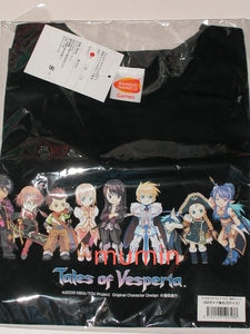 TALES OF VESPERIA テイルズオブヴェスペリア 限定Tシャツ SDキャラ集合 黒S（バンダイナムコ/藤島康介/ブラック