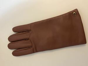 ★送料無料★USED COACH コーチ 本革 glove 手袋　片方　茶色