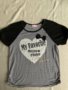 ☆mezzo piano☆メゾピアノ☆レースがかわいい半袖Ｔシャツ☆Ｌ☆１６０センチ☆新品☆