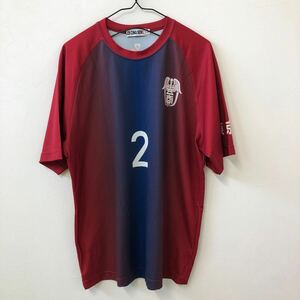 EI455 実物 東京都立第五商業高等学校　サッカー #2 ユニフォーム　サッカーウェア　Tシャツ サイズL