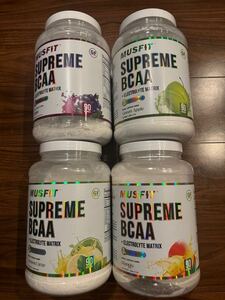 送料無料 新品未開封 4個セット マスフィット BCAA グレープ マンゴー レモンライム グルタミン 計5kg EAA アルギニン マイプロテイン