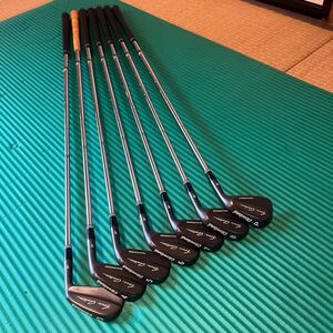 中古＊ブラック★マッスル ◆ TOUR ACTION TA-1 FORGED GUN METAL シリアルナンバーあり　７本セットクリーブランド3,4,5,6,7,8,P限定品