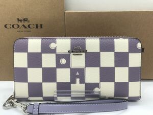 訳あり新品　COACHコーチ長財布　 パープル