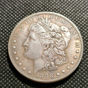 9734　アメリカ古銭　モルガン　約38mm　イーグル　チャレンジコイン　コイン　アンティーク　ホーボー