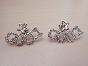 美品　グッチ　ピアス　ロゴ　