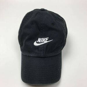 NIKE ナイキ キャップ CAP 帽子 ロゴ ブラック 黒 シンプル オールシーズン ユニセックス 古着