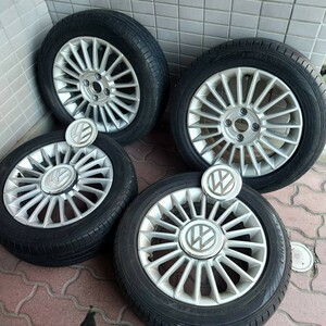 Z西◆702 フォルクスワーゲン UP 純正 ホイール タイヤ 185/55R15 中古ホイール ４穴 