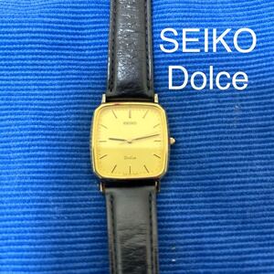 【稼動品】SEIKO セイコー クォーツ ゴールド文字盤 ドルチェ Dolce腕時計 2024年9月16日電池交換