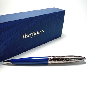 【wmb52】WATERMAN ウォーターマン ボールペン カレン デラックス コンテンポラリー ブルーオブセッション ブルーST ツイスト式 新品　