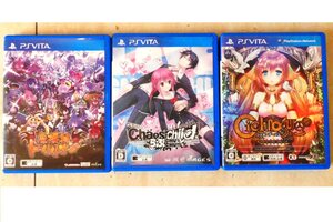 Й★PSVITAソフト★3本★魔壊神トリリオン★シェルノサージュ★カオスチャイルド　らぶ chu☆chu!!☆動作未確認★レターパックライト可★