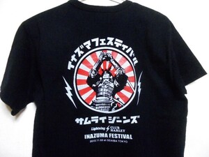 ★美品　サムライジーンズ　両面プリント　Tシャツ　サイズL　黒★