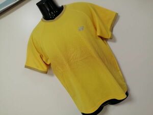 kkaa1109 ■ YONEX ■ ヨネックス Tシャツ カットソー トップス 半袖 ドライ スポーツ トレーニング 黄色 イエロー S