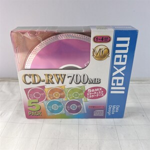 maxell CD-RW 700MB 5枚　未使用 定形外送料無料