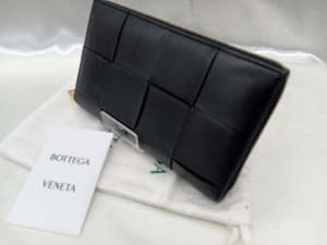 【BOTTEGA VENETA】ボッテガヴェネタ P01765218D ブラック 黒 レディース メンズ 長財布 中古