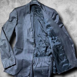 定価40万!!!ド迫力XXXLサイズ相当!!!【EMPORIO ARMANI エンポリオアルマーニ】最高級JUDE LINE◎極艶の光沢◎ グレー スーツ 54