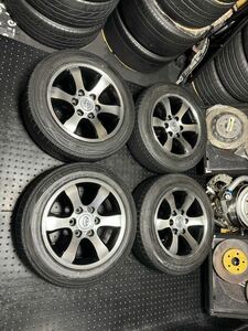 ハイエース用 社外120プラド風 17インチ 7.5J＋30 PCD139.7 6穴 215/60R17 逆反り ブラックポリッシュ