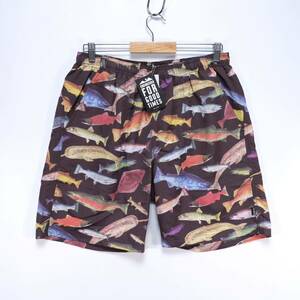 【送料無料】【未使用】KAVU(カブー)/River Short Fish Fest/リバーショーツ/スイムショーツ/ショートパンツ/アウトドア/魚柄/M/海外サイズ