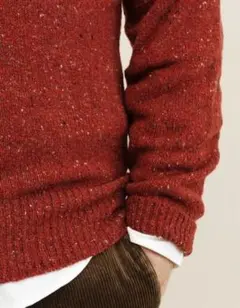 【vintage】red nep design knit shirts