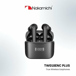 ■USA Audio■ナカミチ Nakamichi ワイヤレス イヤホンTW018ENC PLUS ●Bluetooth 5.3●最大35時間●LED電量表示●ノイズカット機能●保証