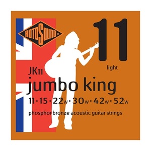 ロトサウンド ギター弦 1セット JK11 Jumbo King Light 11-52 アコースティックギター弦 ROTOSOUND