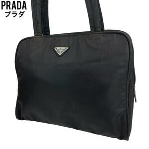 良品　PRADA プラダ　トートバッグ　ブラック　黒　手提げ　ナイロン