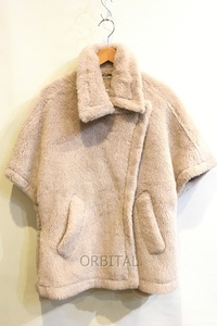 二子玉)Max Mara マックスマーラ 473610136 テディベア ケープ 定価316,800円 サンド ベージュ ポンチョコート レディース