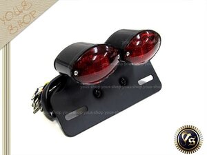 ゴリラ ドラッグスター ウィンカー レッド LED テールランプ キャッツアイ ナンバーステー付 一体型 バイク