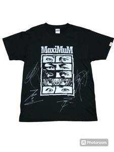 【プロレス】ドラゴンゲート　MAXIMUM tシャツ サイン入り　Mサイズ 黒