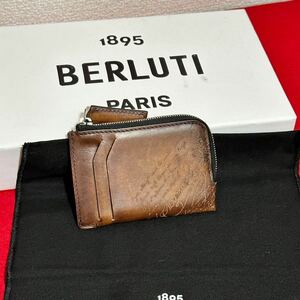 人気★ BERLUTI ベルルッティ エピュール コインケース カードケース　カリグラフィ L字ファスナー