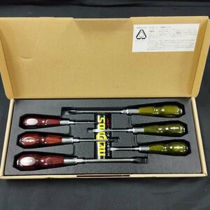 【i038】KTC ネプロス NTD306 木柄ドライバセット[6本組] 車 修理 保管品