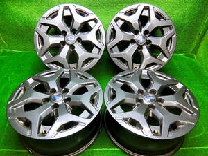 ★ 美品 ★ スバル SKフォレスター X-BREAK 純正 ★ ENKEI製 17×7J +48 114.3 ★ 4本set★R101