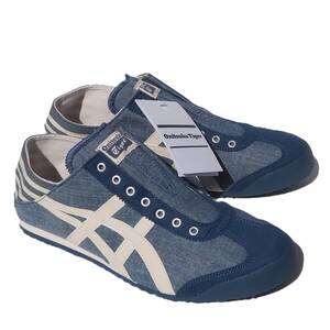 デッド!! 新品 27cm Onitsuka Tiger MEXICO 66 PARATY オニツカタイガー メキシコ 66 スリッポン 紺ｘシャンブレー