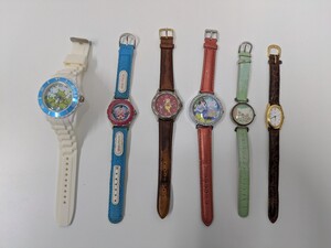 腕時計 Disney 不動品 すみっコぐらし プーさん 白雪姫 チョッパー SEIKO 6本セット