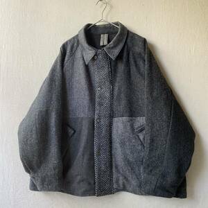 【Harris Tweed】00s FRAGILE パッチワーク ツイード ジャケット / オーバーサイズ ヴィンテージ生地 USA O3-10007-1574 sale