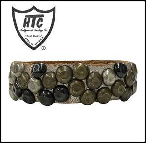 HTC エイチティーシー Zip Stevenson STUDS BRACELET マルチカラー ラウンド タタキ たたき スタッズ レザー ブレスレット ベルト