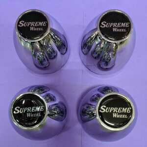 Supreme Wheels Center Caps　サプリーム　ホイール　センターキャップ　クローム　新品4個　U.S. Wheels　AWC