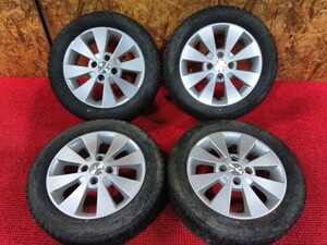 AZワゴン等に!! 純正ホイール 14x4.5J +45 4H PCD100 冬タイヤ付 155/65R14 4本セット 中古 売切!!