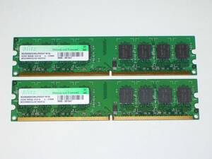 ◆Blitz製 PC2-6400 (DDR2-800) 4GB（2GB×2枚組）完動品 即決！★送料120円！