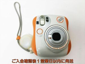 【1円】FUJIFILM cheki instax mini 25 本体 チェキ インスタントカメラ ホワイト/オレンジ 未検品ジャンク レンズ F:60mm EC38-200rm/F3