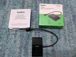 0610u0235　Belkin Connect USB-C to 4ポートUSB-Cハブ(4-in-1) 100W PD タイプCポート10Gbps ブラック AVC018btBK